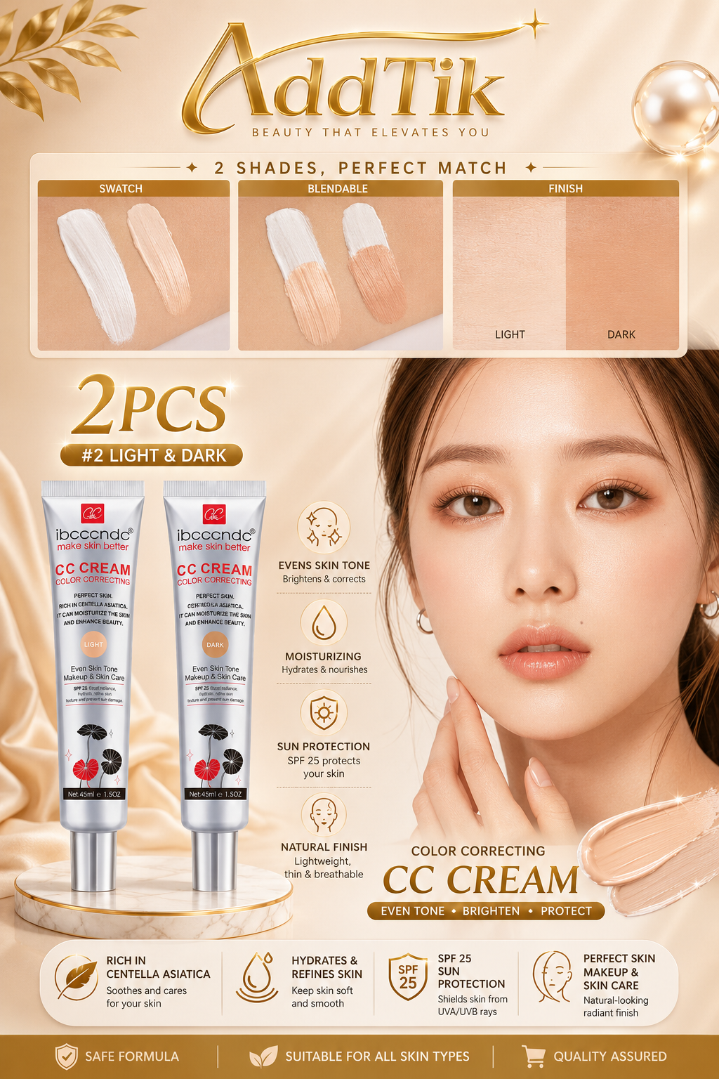 Centella Color Correcting CC Cream – 45ml