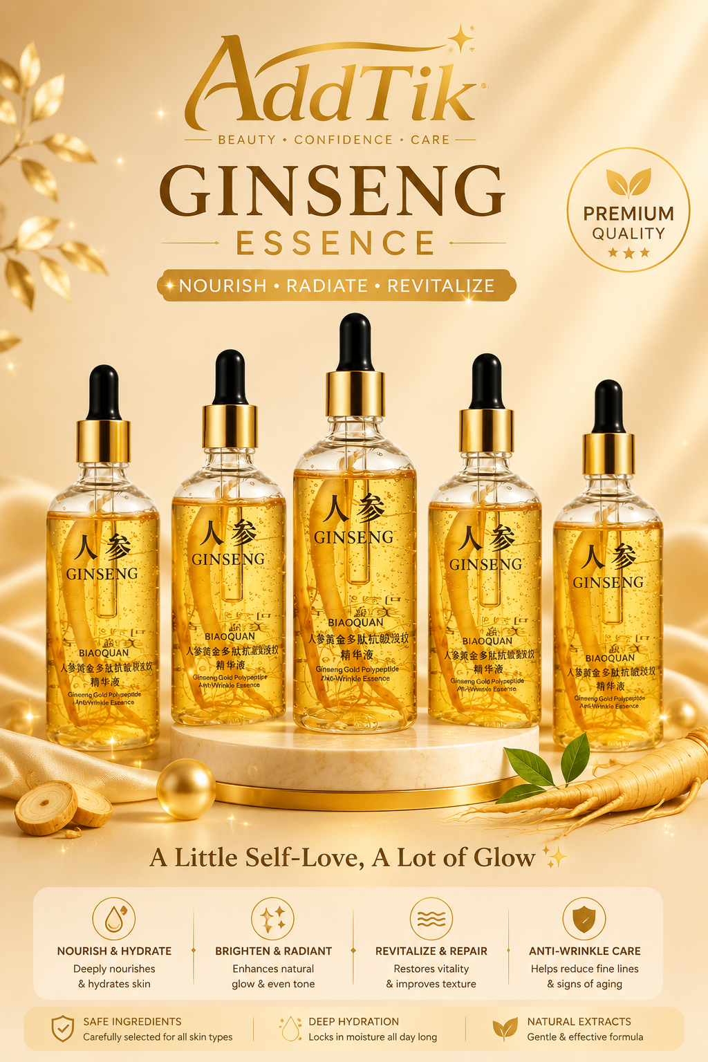 Gold Ginseng Peptide Serum – 100ml