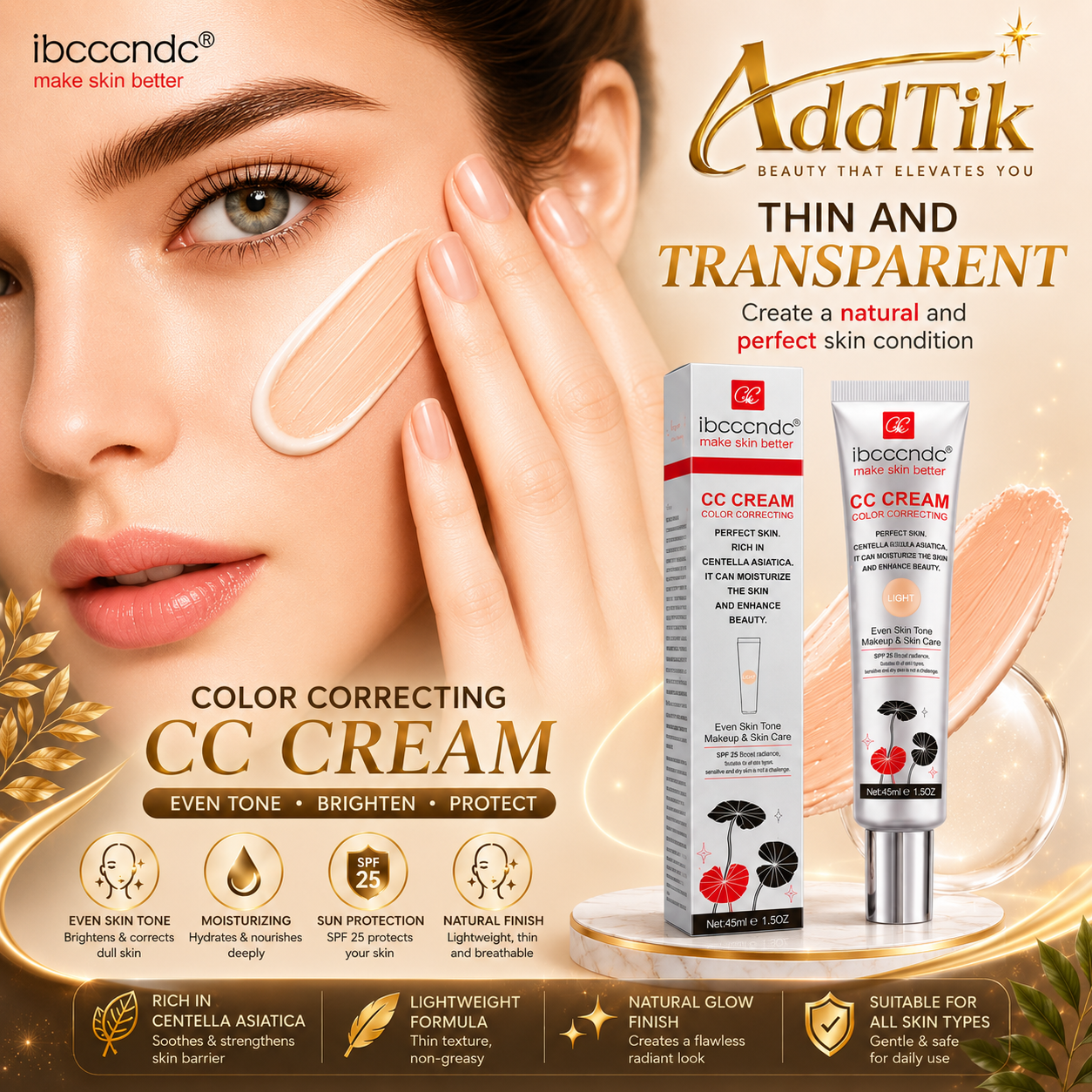 Centella Color Correcting CC Cream – 45ml